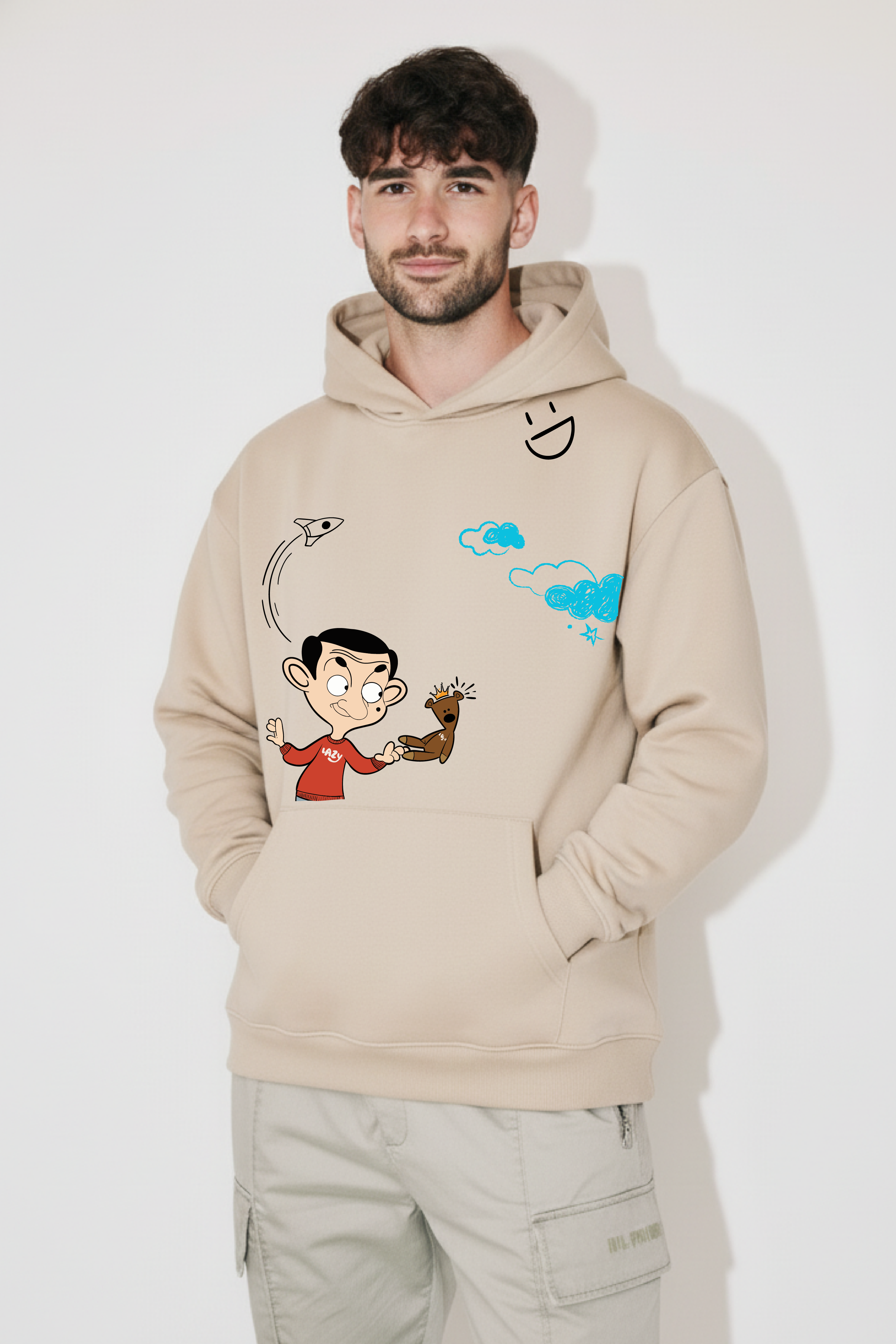 Mr. Bean Oversized Drop-shoulder Hoodie