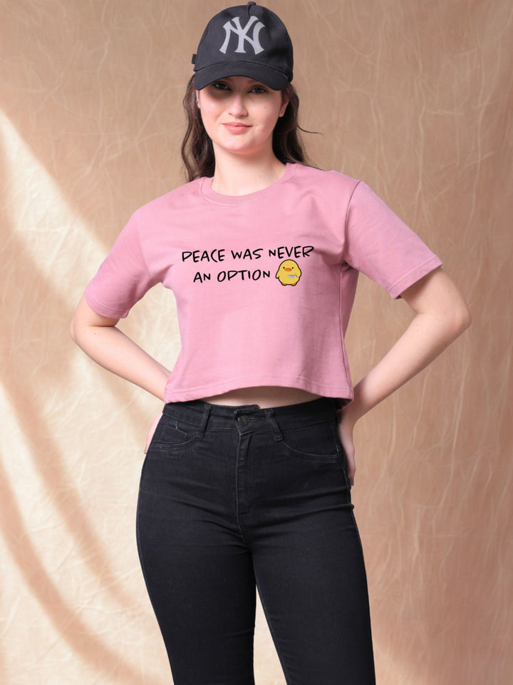 Peace Pink Crop Top