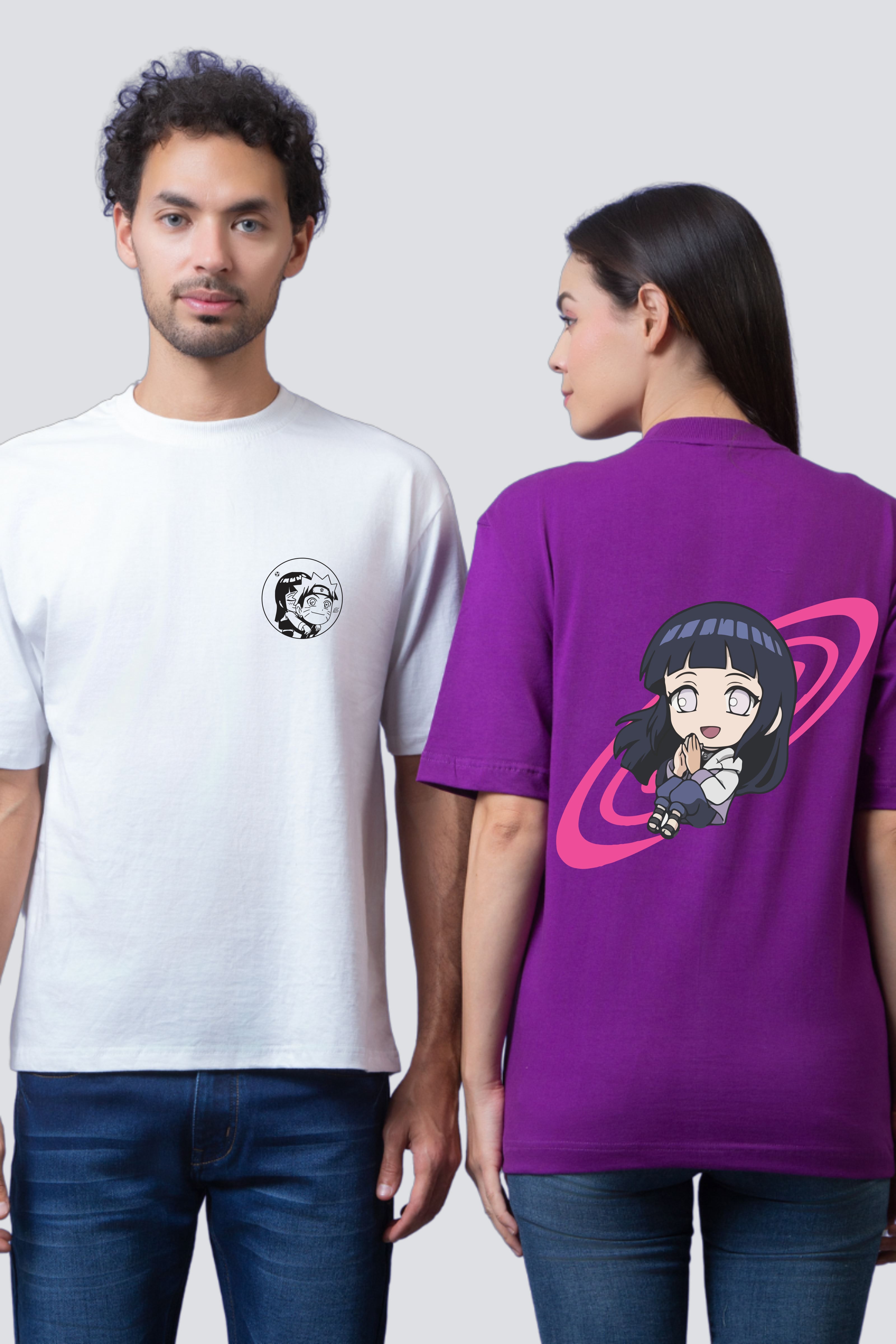 Naruto & Hinata Edition Oversized Couple Tees - Pack of 2
