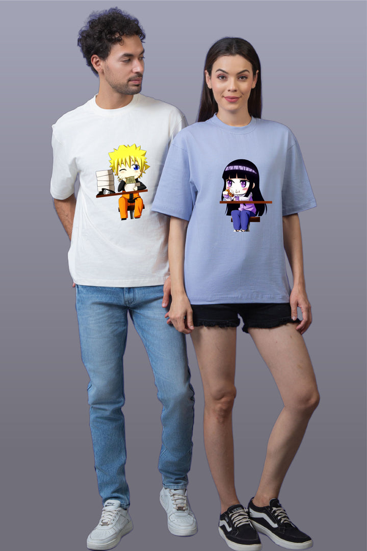 Naruto & Hinata Edition Oversized Couple Tees - Pack of 2