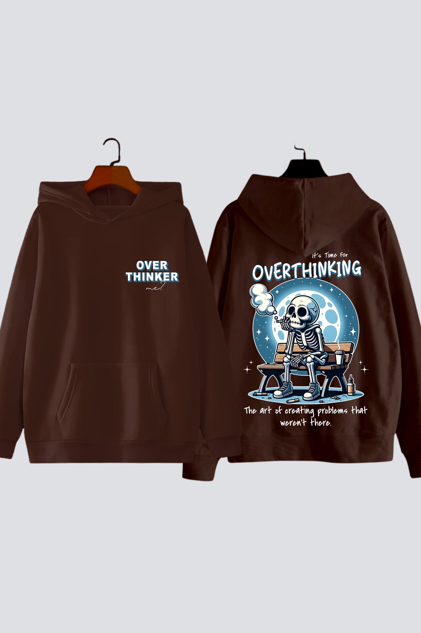 Overthinker's Delight Oversized Drop-Shoulder Hoodie