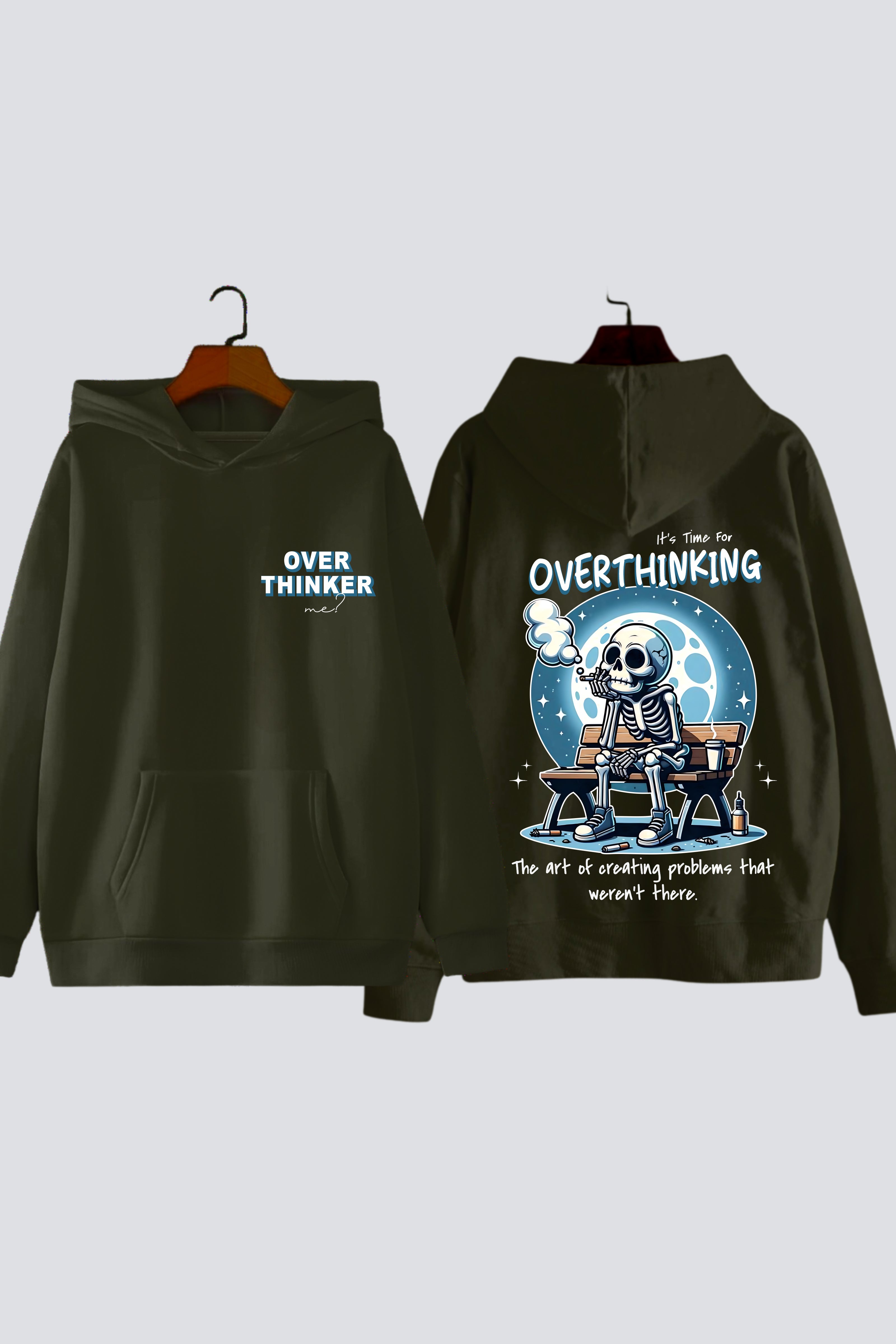 Overthinker's Delight Oversized Drop-Shoulder Hoodie