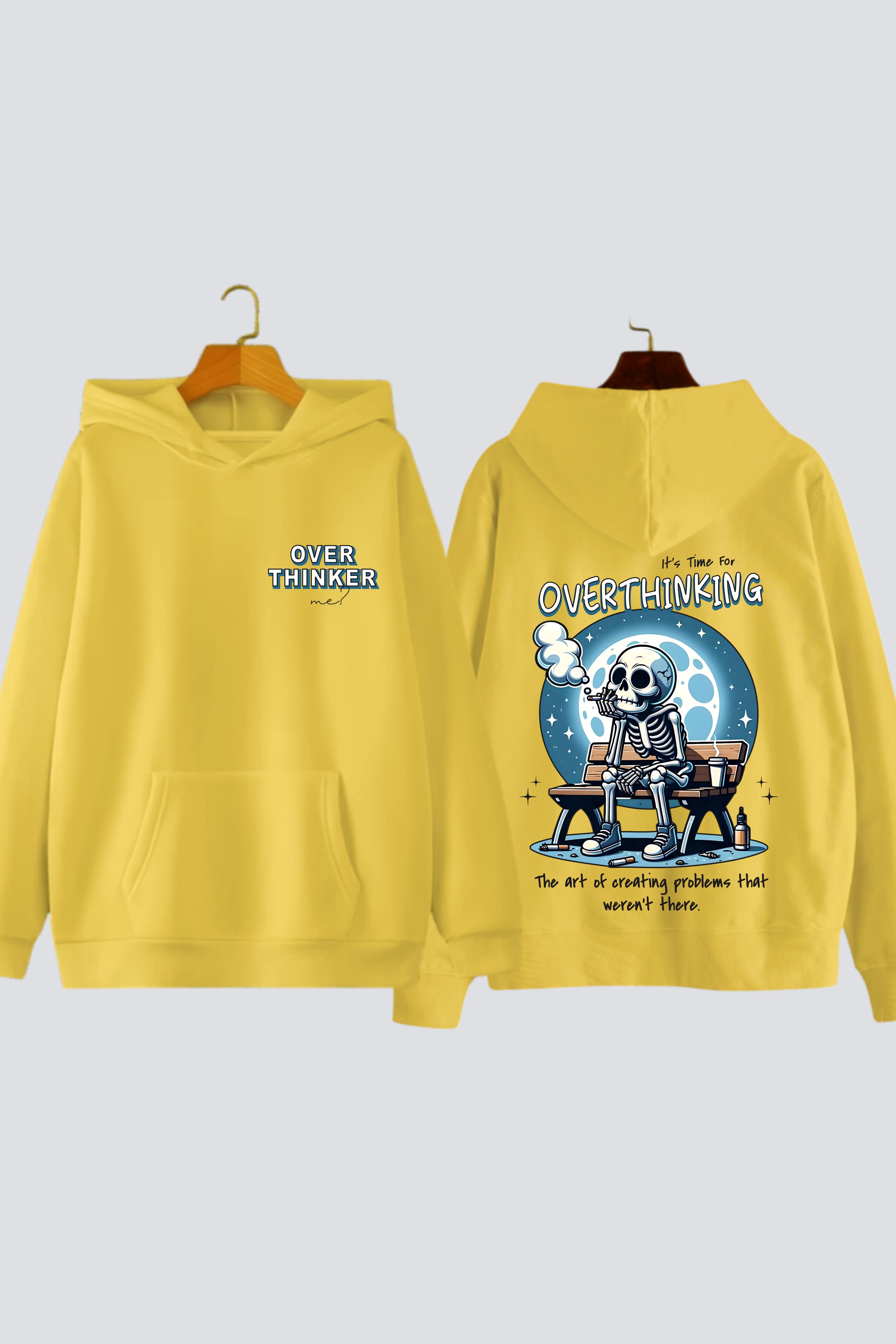 Overthinker's Delight Oversized Drop-Shoulder Hoodie