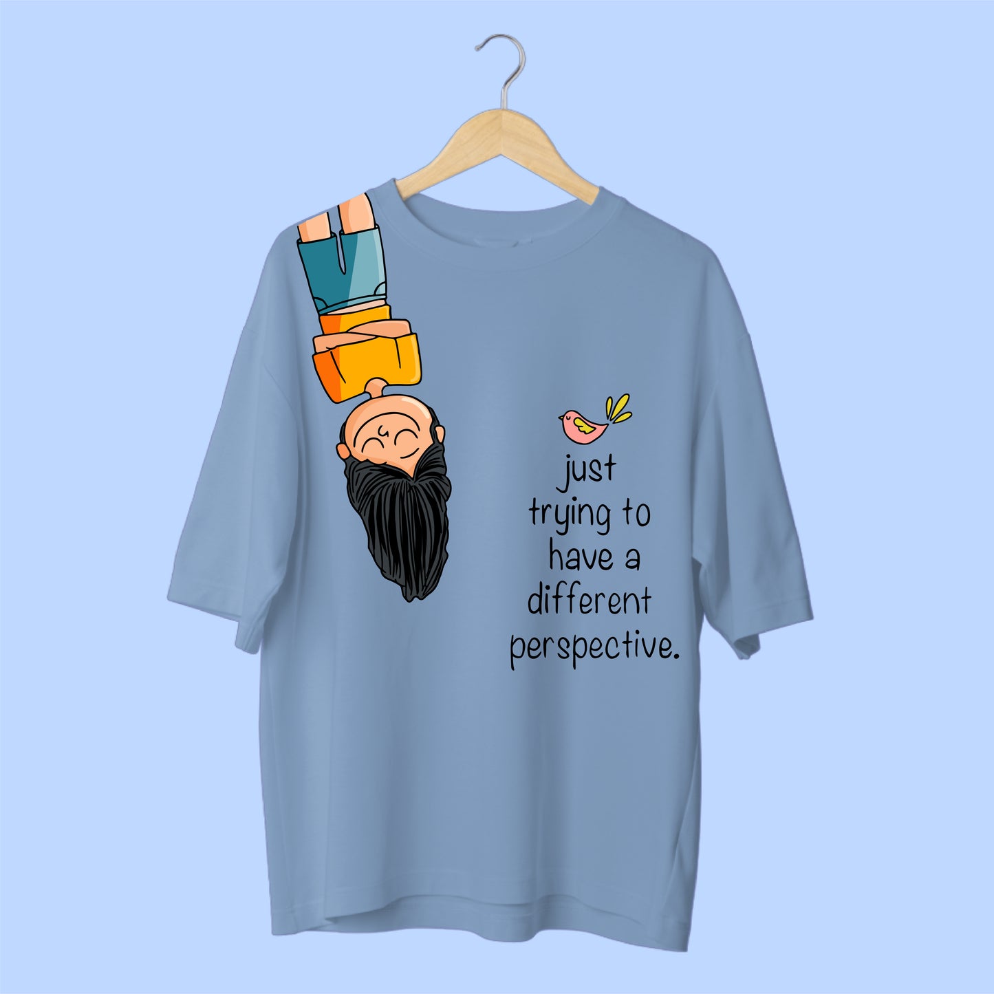 Upside-Down Whimsy Oversized Tee