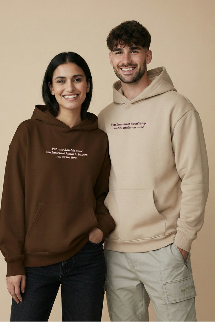 Put Your Hand in Mine Oversized Drop Shoulder Hoodies - Pack of 2