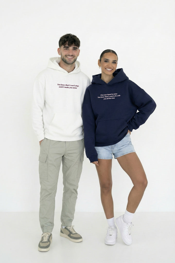 Put Your Hand in Mine Oversized Drop Shoulder Hoodies - Pack of 2
