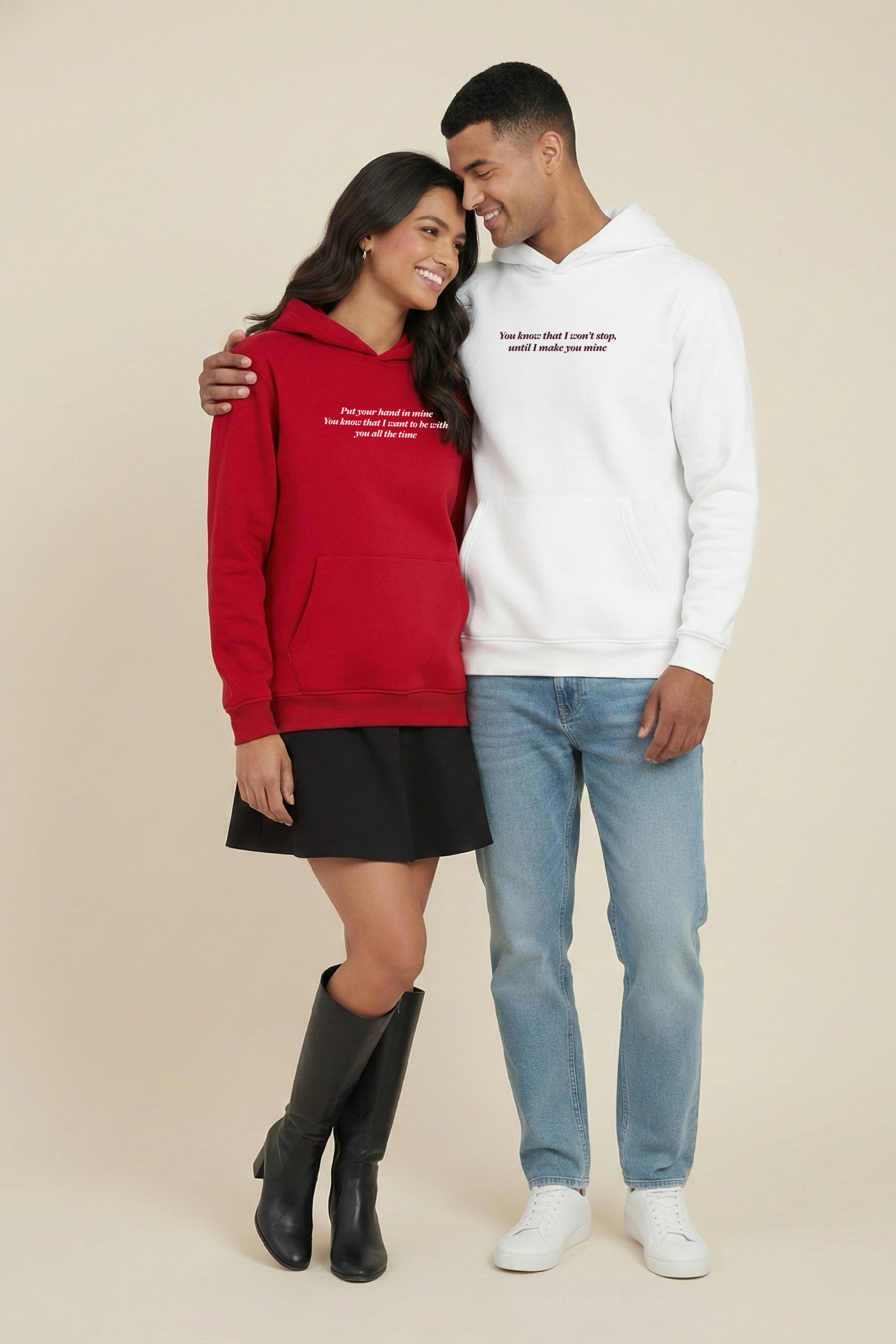 Put Your Hand in Mine Oversized Drop Shoulder Hoodies - Pack of 2