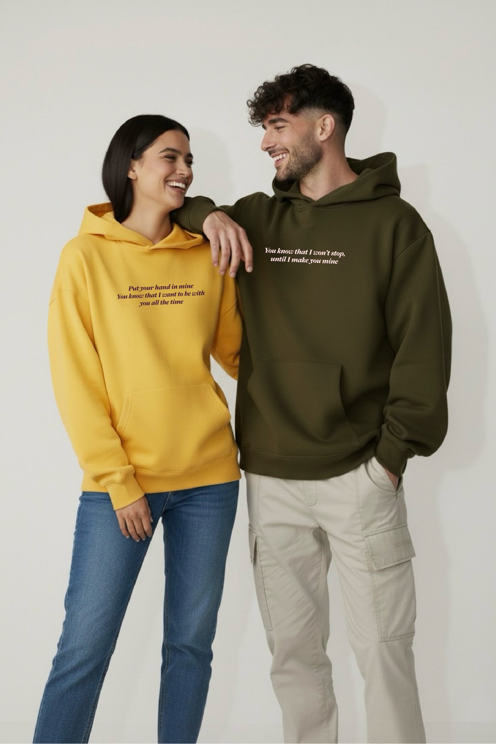 Put Your Hand in Mine Oversized Drop Shoulder Hoodies - Pack of 2