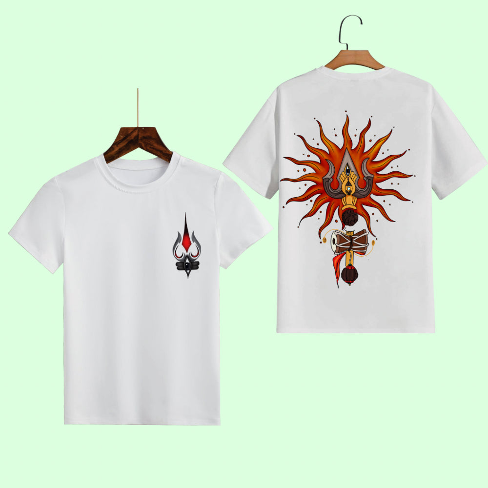 Trishul Blaze - Essence of Shiva Unisex Half Sleeve T-Shirt