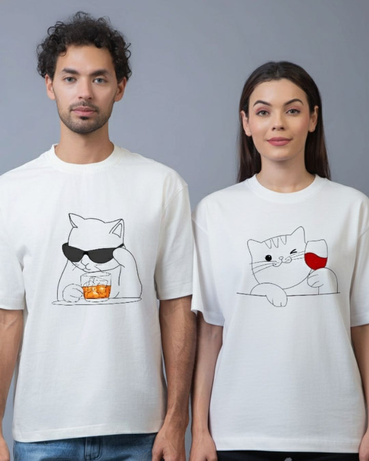 Sophisticat Oversized Couple T-Shirts (Pack of 2)