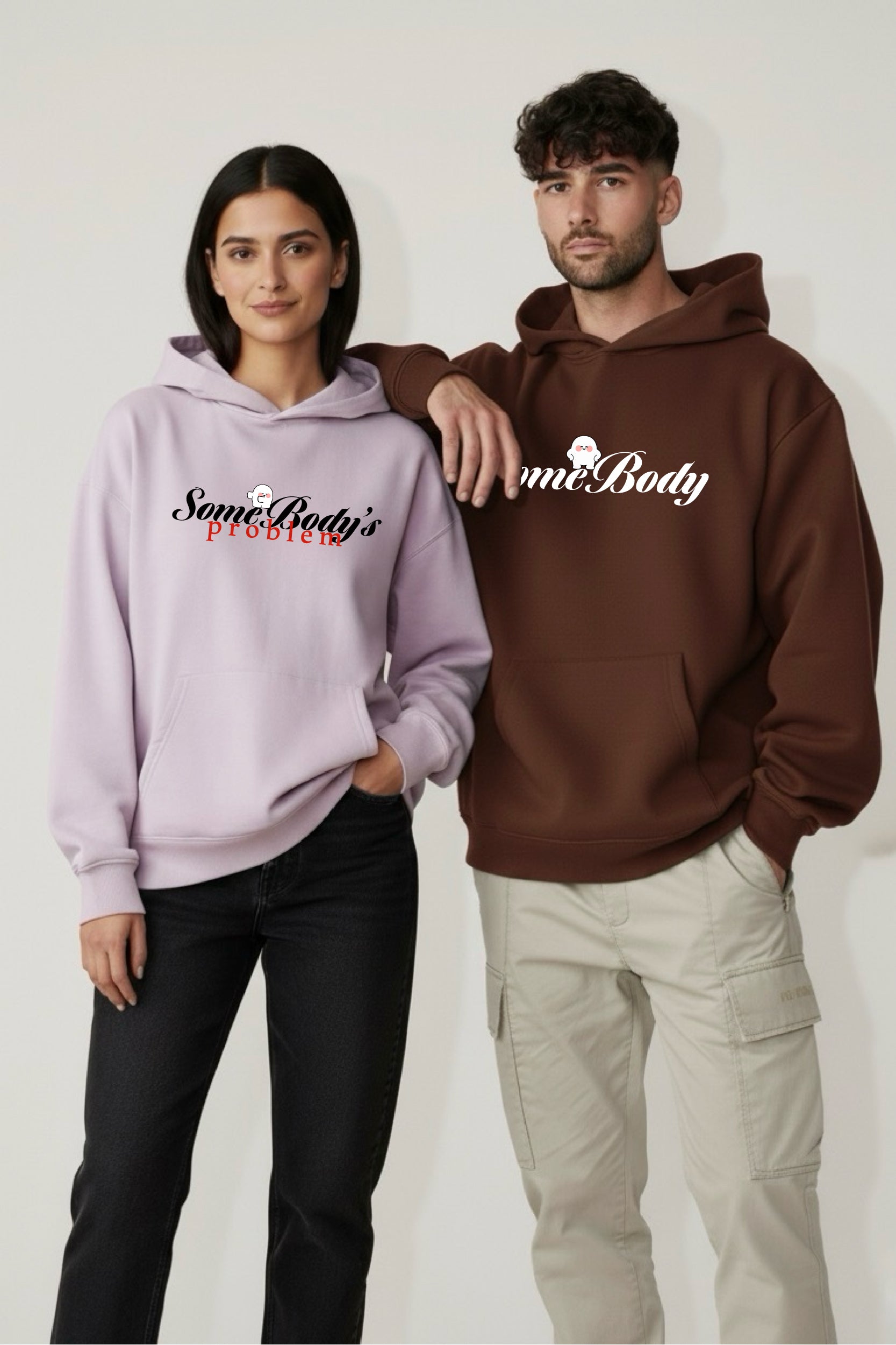 Somebody's Problem Oversized Drop Shoulder Hoodies - Pack of 2