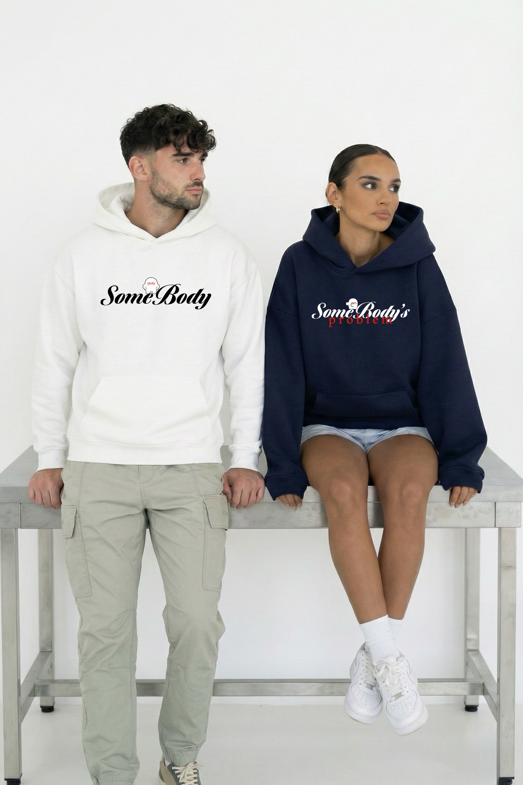 Somebody's Problem Oversized Drop Shoulder Hoodies - Pack of 2