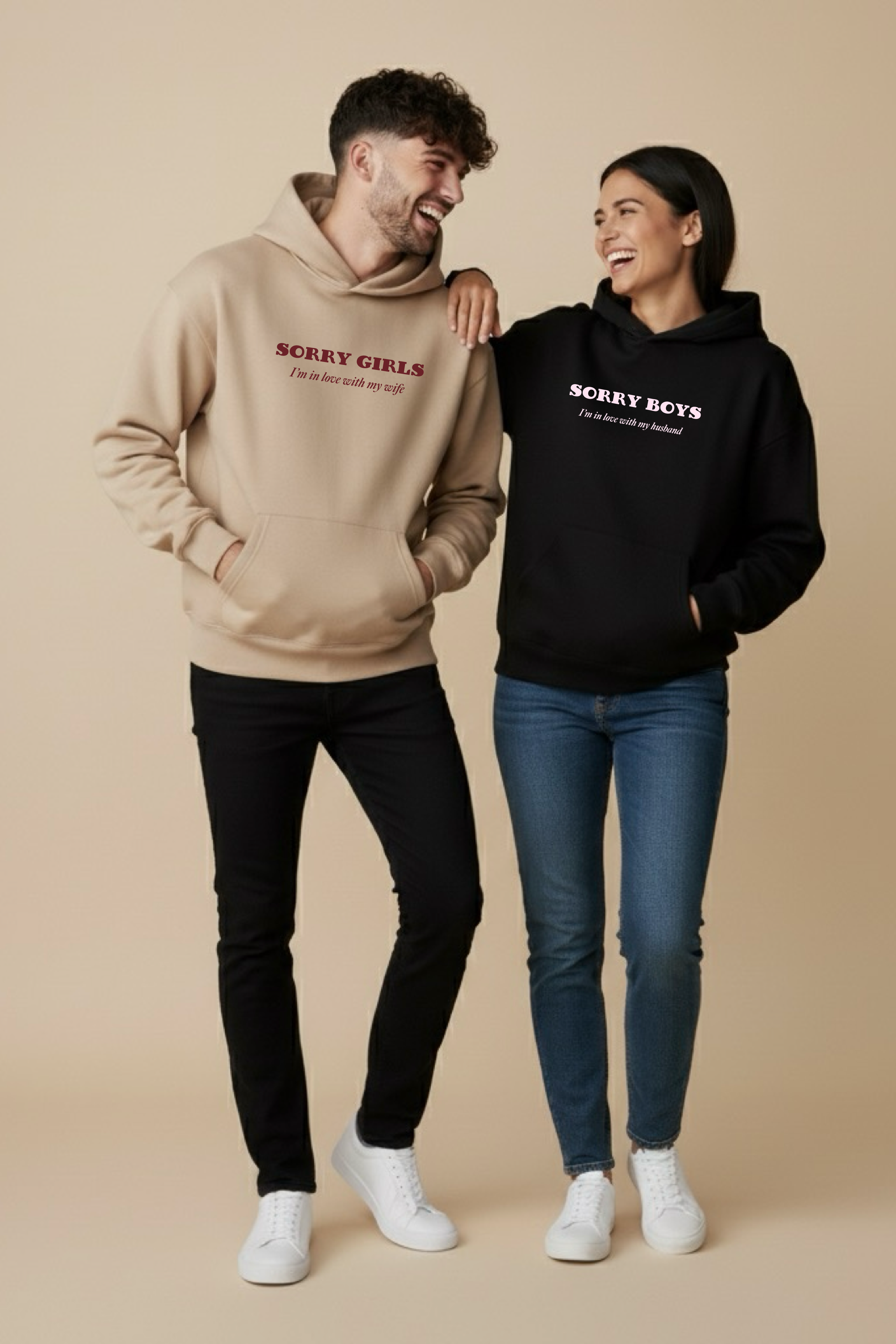 Sorry Girls & Boys Oversized Drop Shoulder Hoodies - Pack of 2