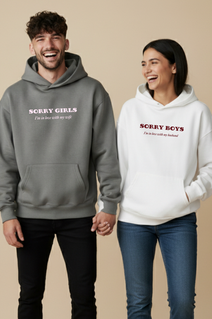 Sorry Girls & Boys Oversized Drop Shoulder Hoodies - Pack of 2