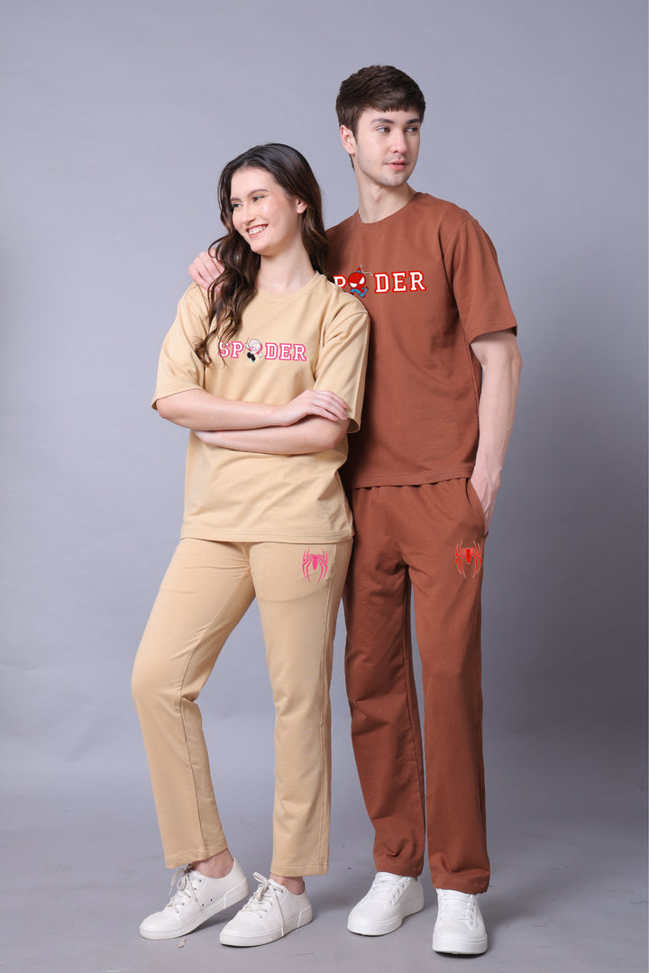Spider Couple Co-Ord Set With Joggers (Pack of 2)