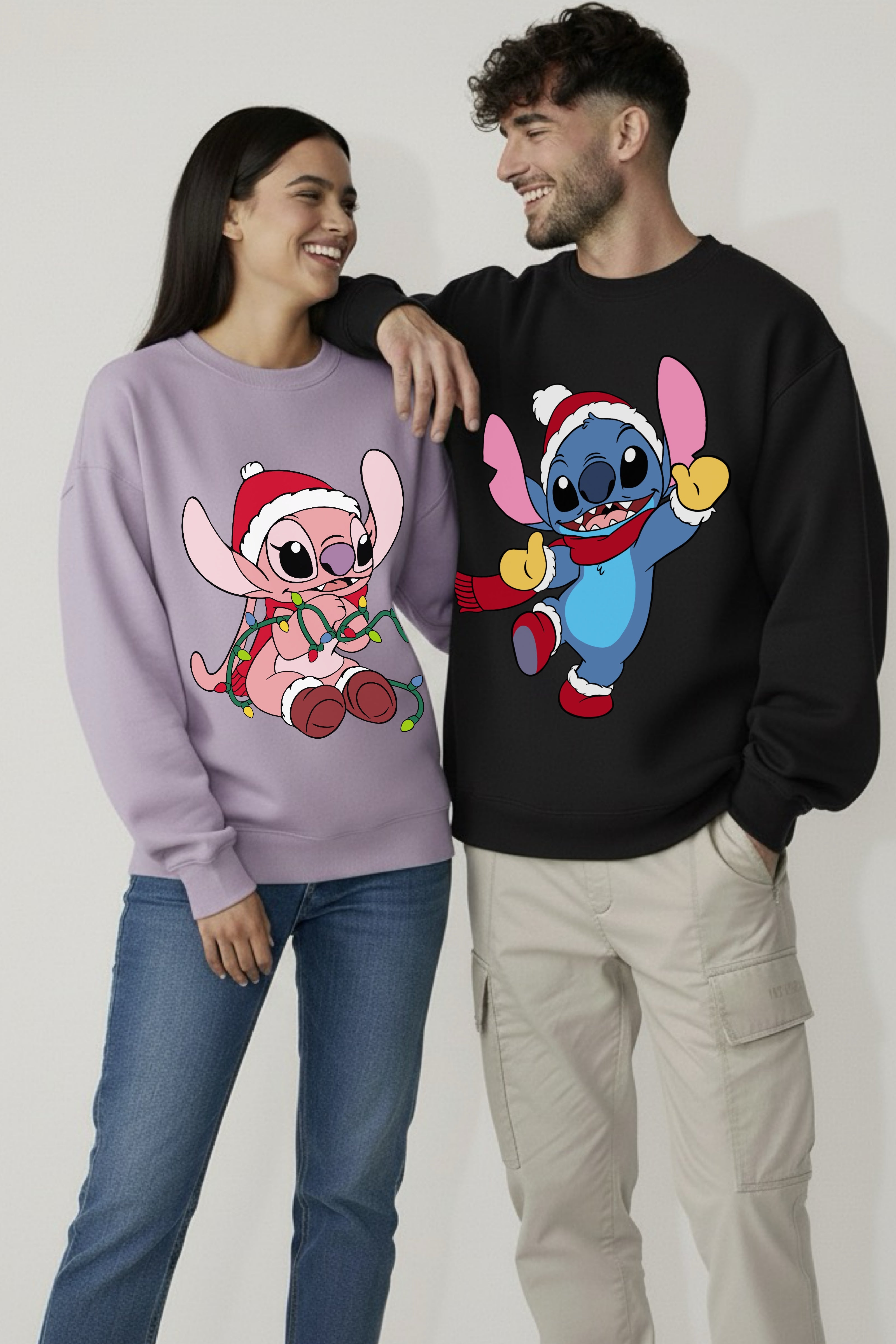 Stitch Couple Unisex Sweatshirts (Pack of 2)