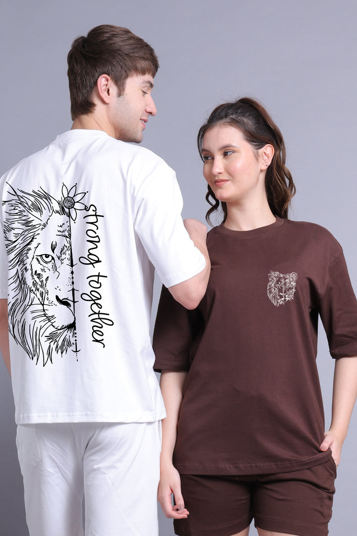 Strong Together Oversized Couple Tees - Pack of 2