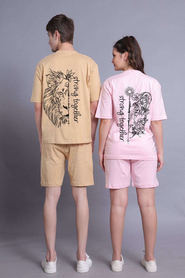 Strong Together Oversized Couple Tees - Pack of 2