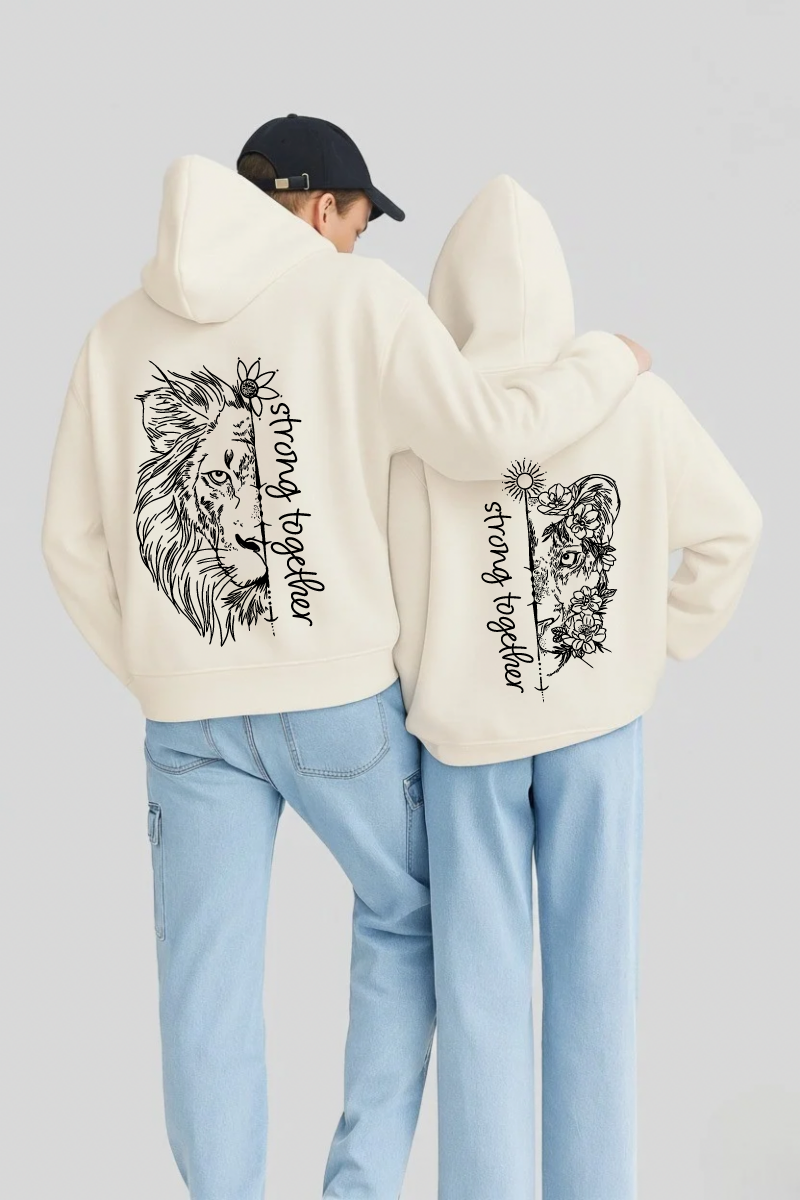 Strong Together Oversized Drop Shoulder Hoodies - Pack of 2