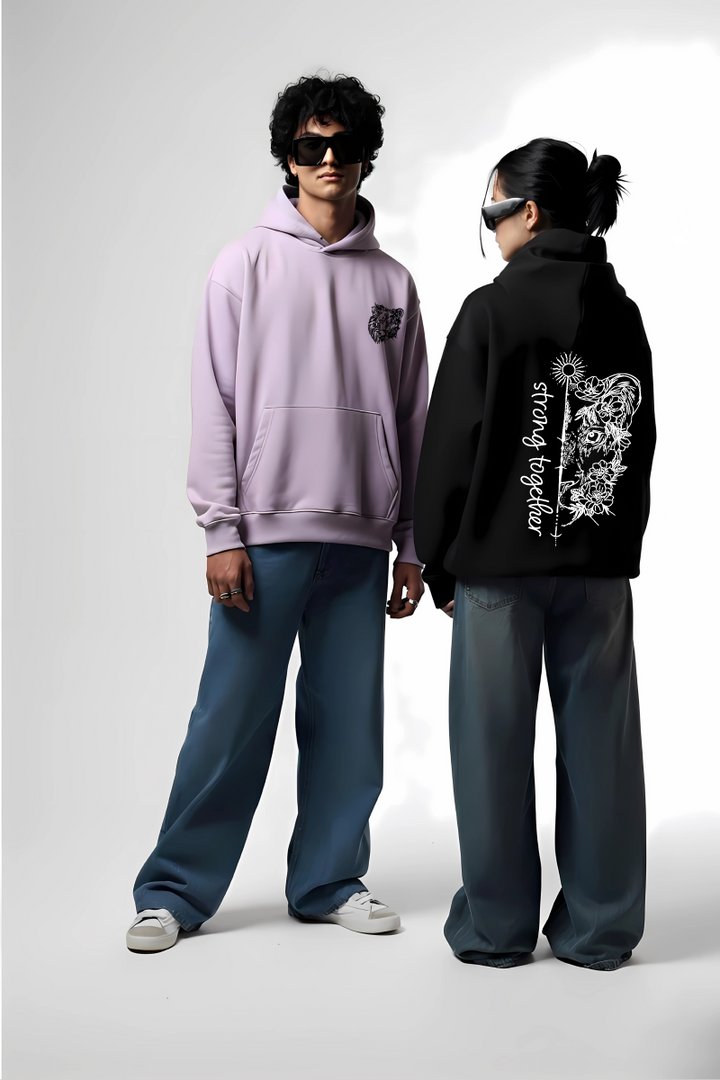 Strong Together Oversized Drop Shoulder Hoodies - Pack of 2