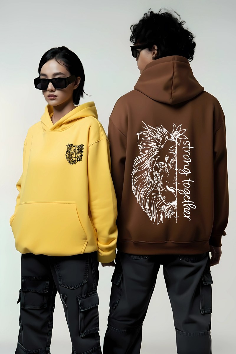 Strong Together Oversized Drop Shoulder Hoodies - Pack of 2