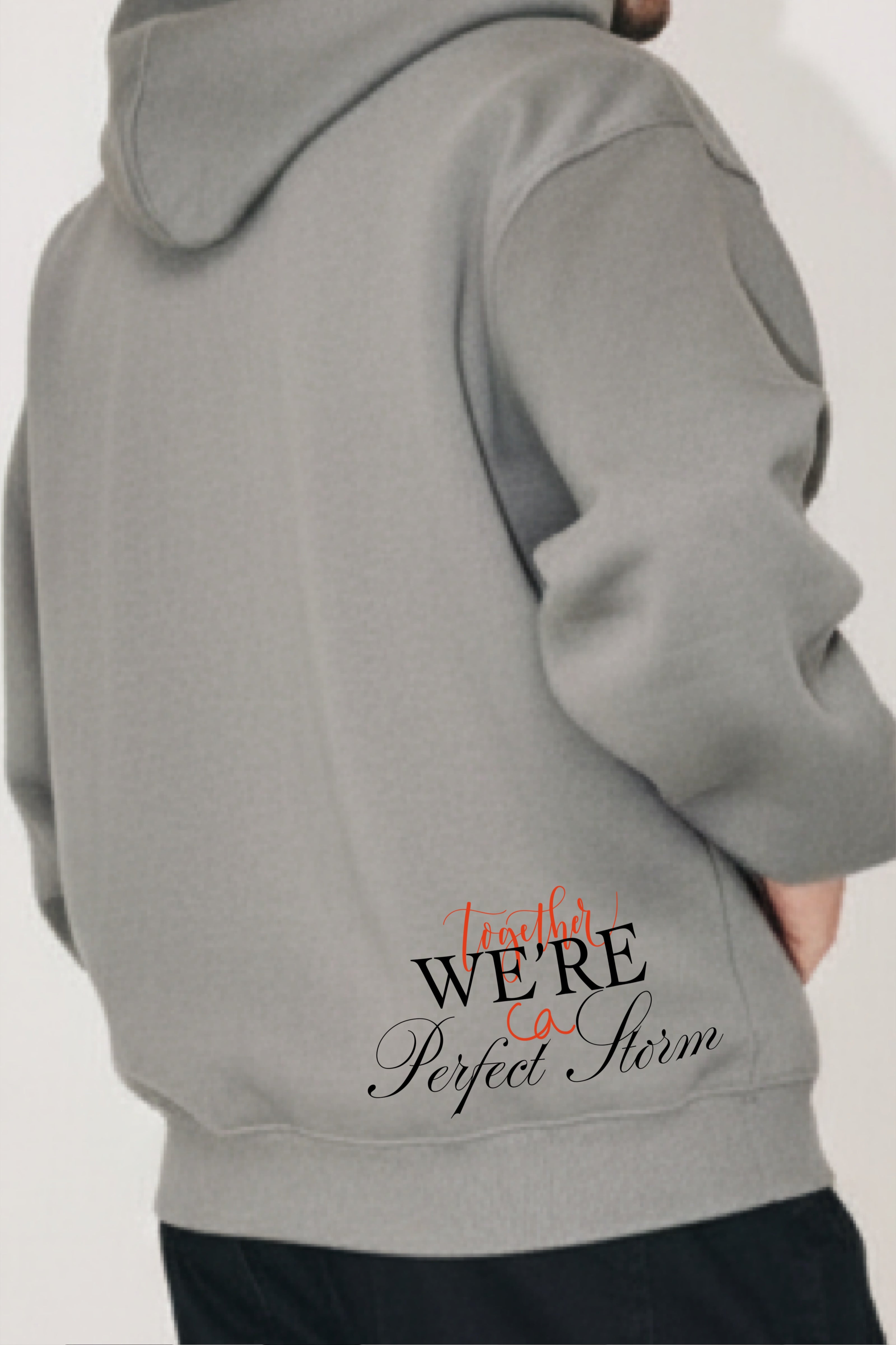 Together We Are a Perfect Storm Oversized Drop Shoulder Hoodies - Pack of 2