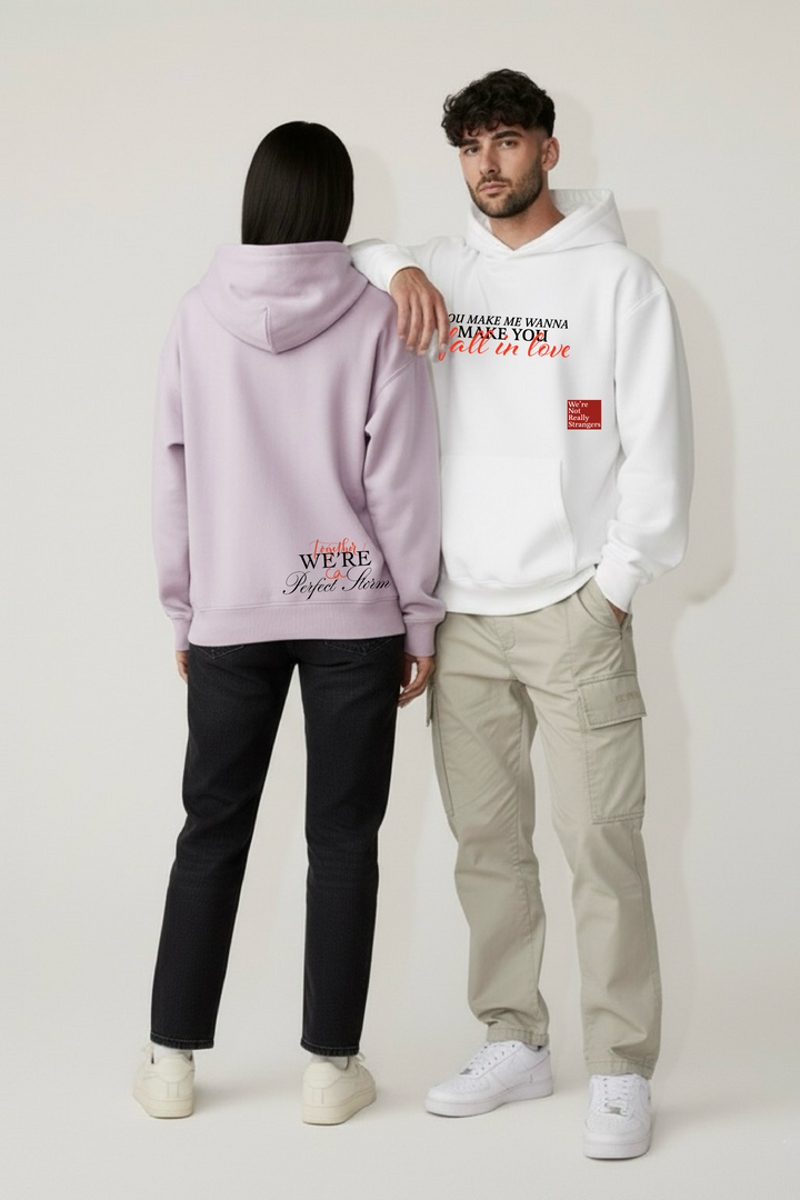 Together We Are a Perfect Storm Oversized Drop Shoulder Hoodies - Pack of 2