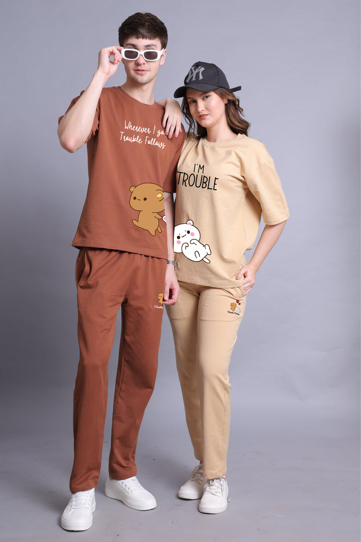 Trouble Co-Ord Set With Joggers (Pack of 2)