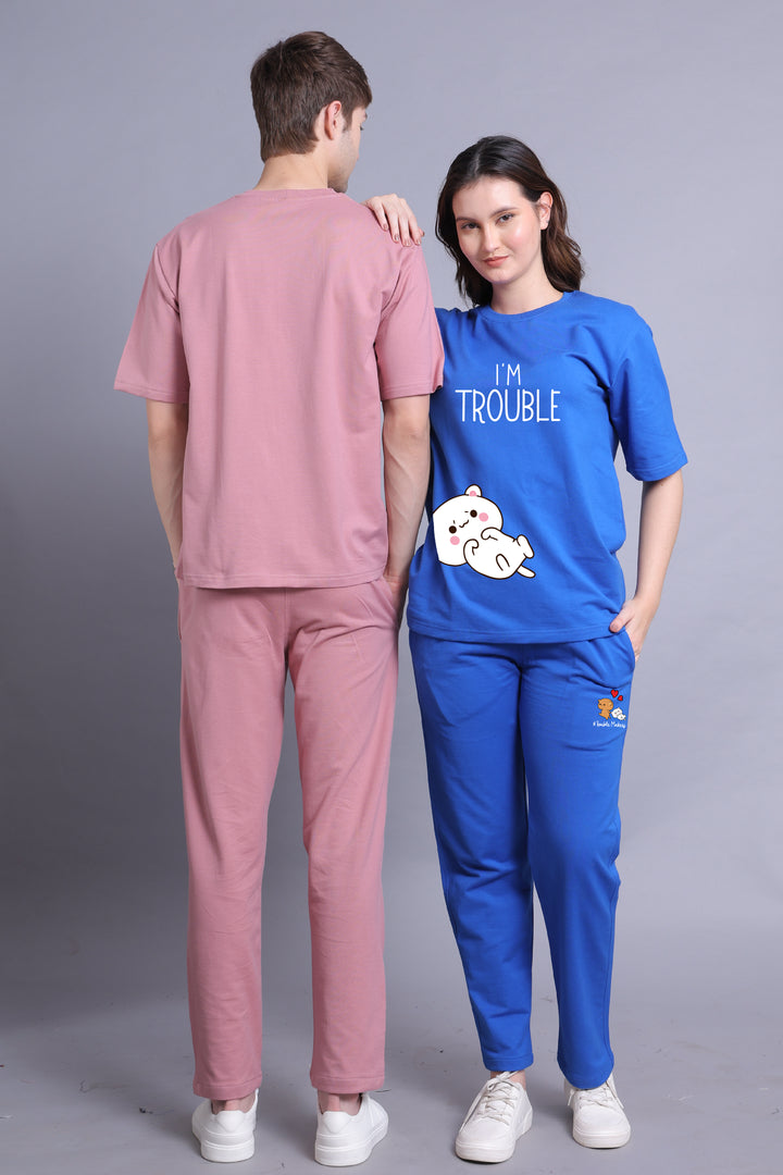 Trouble Co-Ord Set With Joggers (Pack of 2)