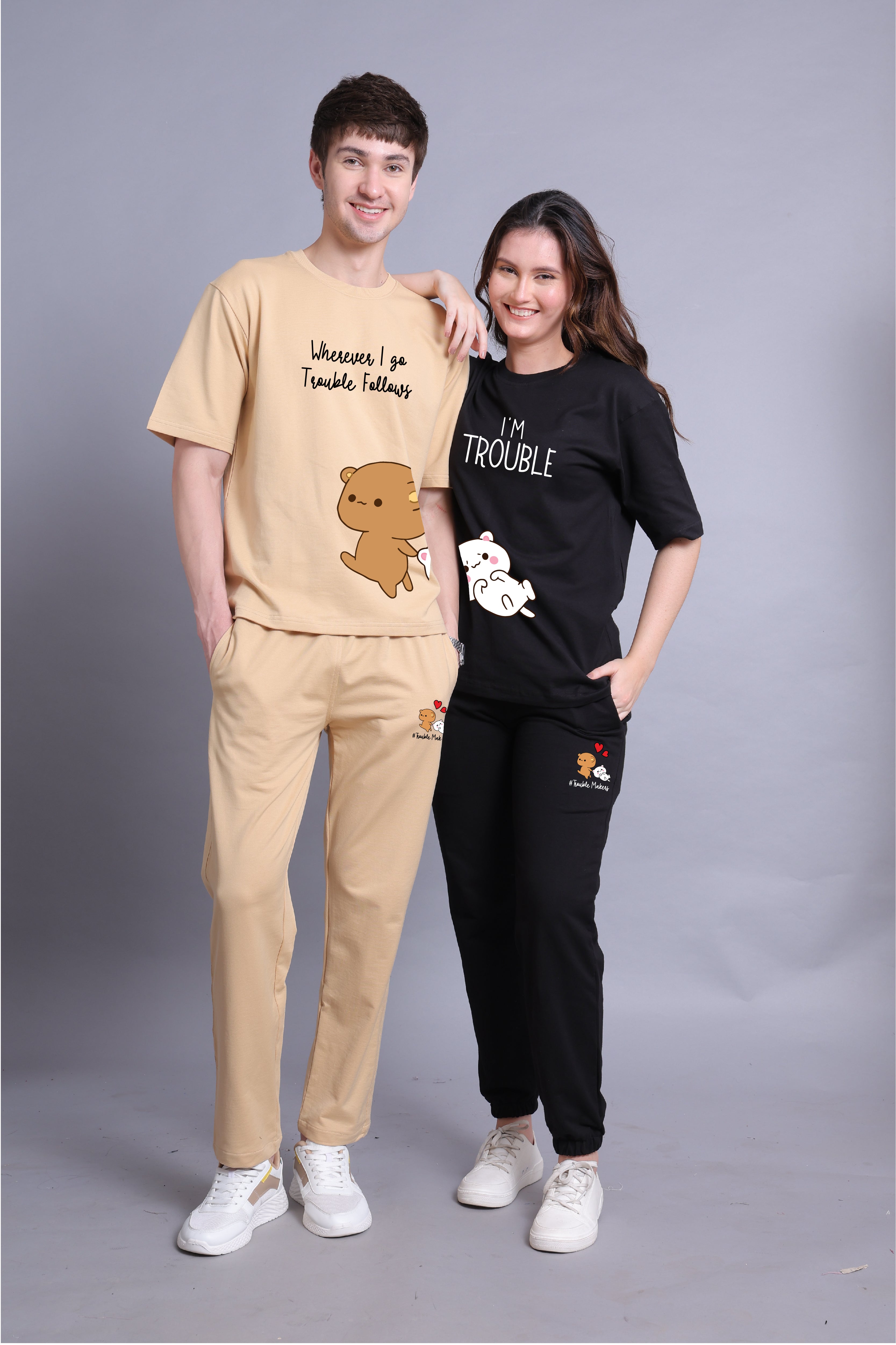 Trouble Co-Ord Set With Joggers (Pack of 2)