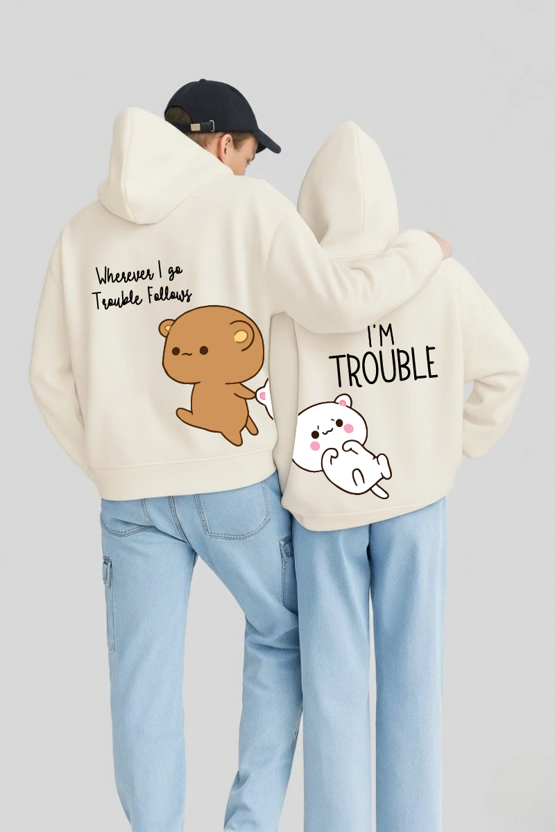 Trouble Oversized Drop Shoulder Hoodies - Pack of 2