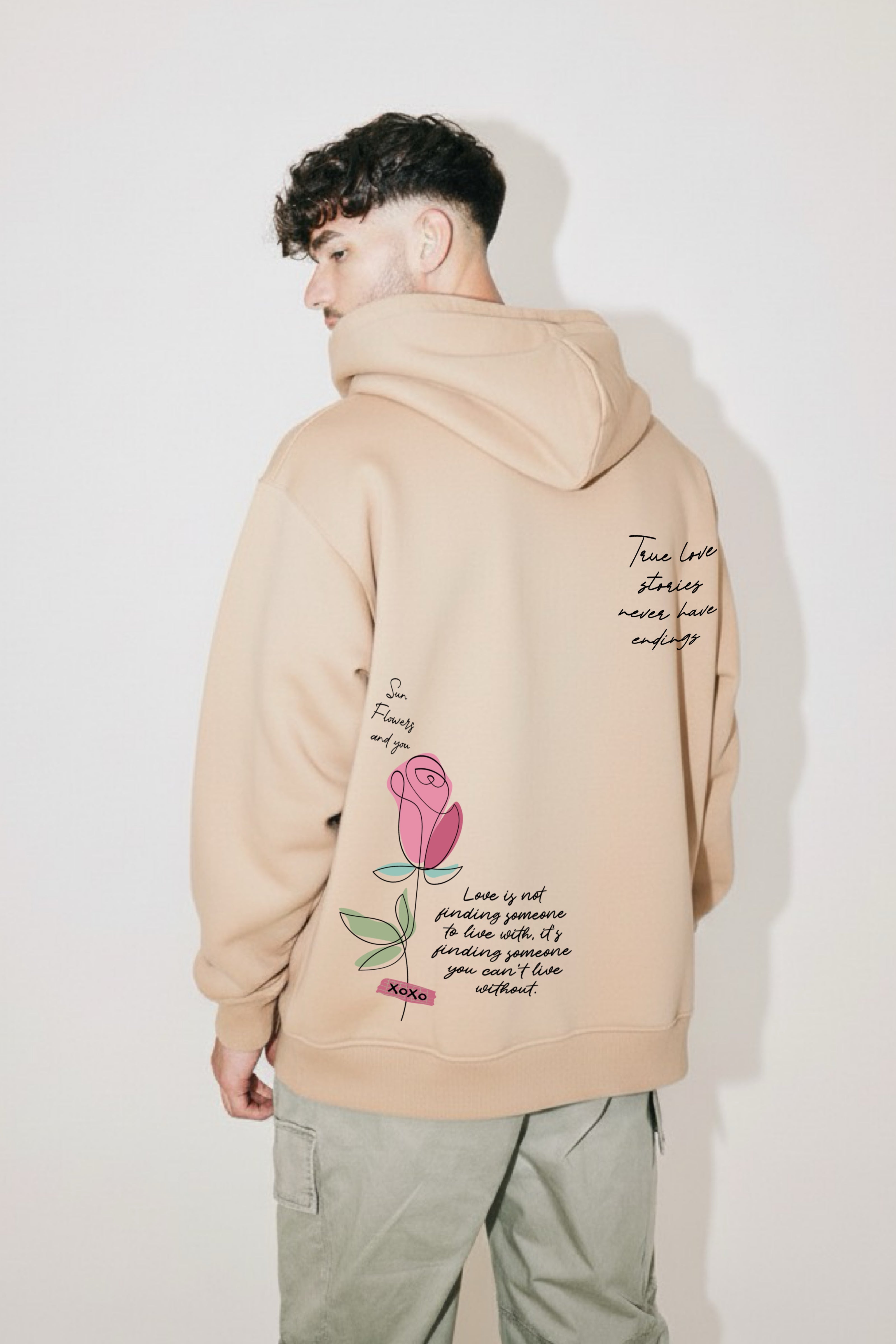True Love Stories Hoodie Oversized Drop Shoulder Hoodies - Pack of 2
