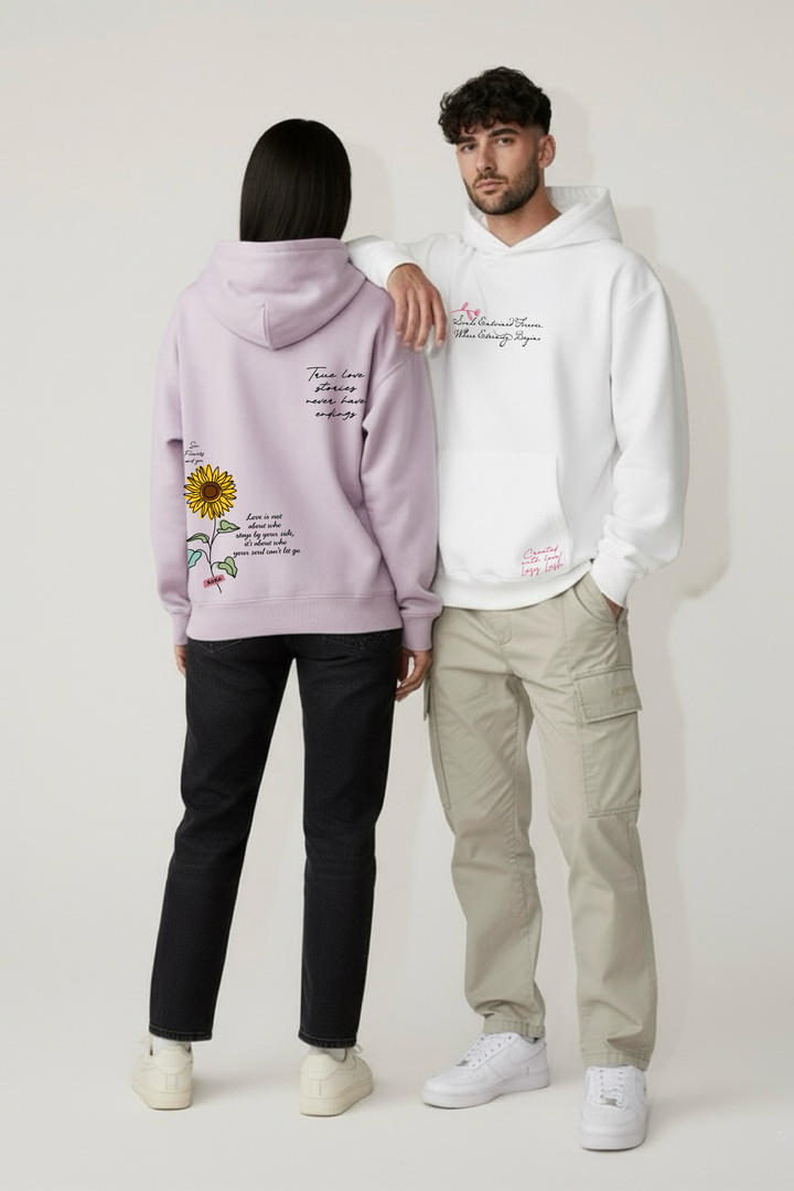 True Love Stories Hoodie Oversized Drop Shoulder Hoodies - Pack of 2