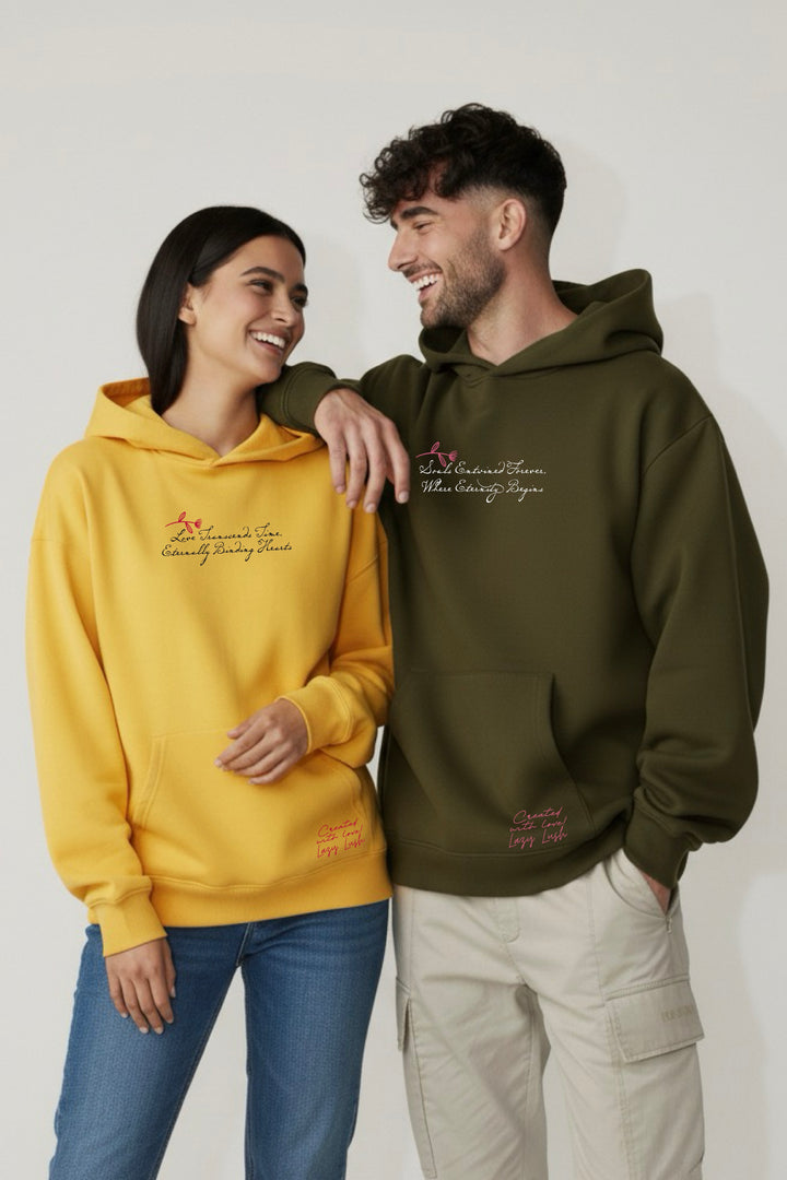 True Love Stories Hoodie Oversized Drop Shoulder Hoodies - Pack of 2