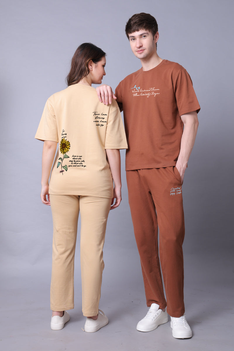 True Love Stories Couple Co-Ord Set With Joggers (Pack of 2)