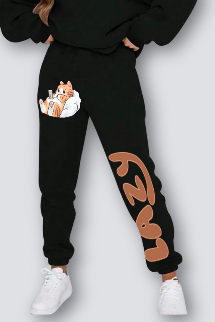 Cozy Critter Straight Fit Joggers - Black