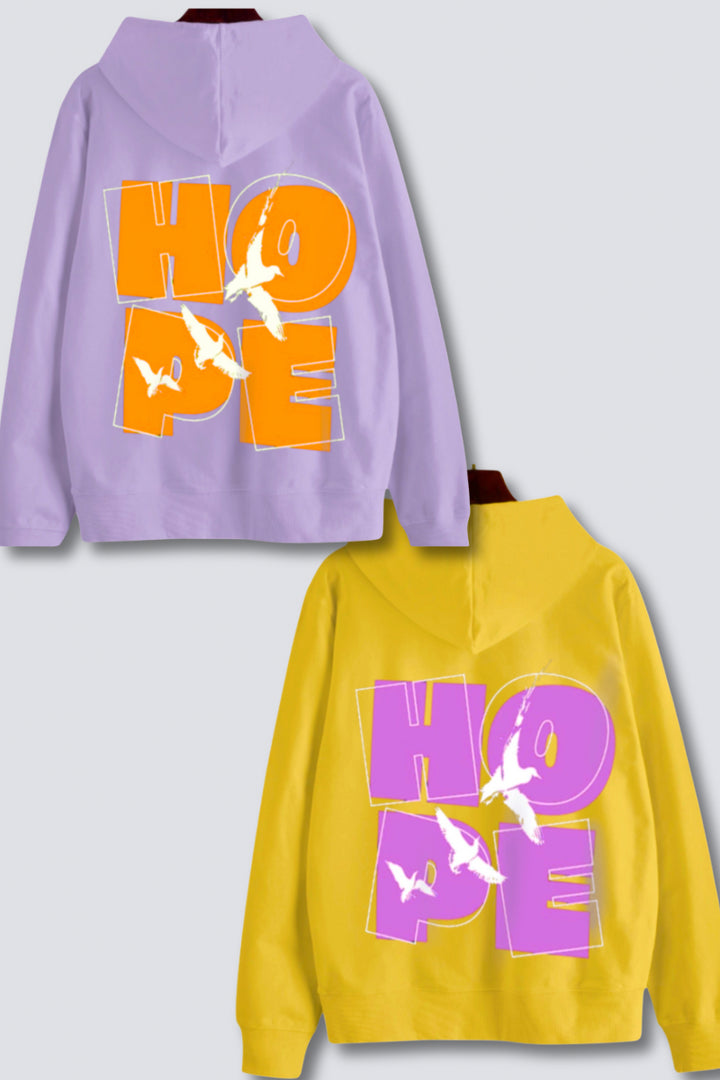 "Hope" Oversized Drop-Shoulder Couple Hoodies (Pack of 2)