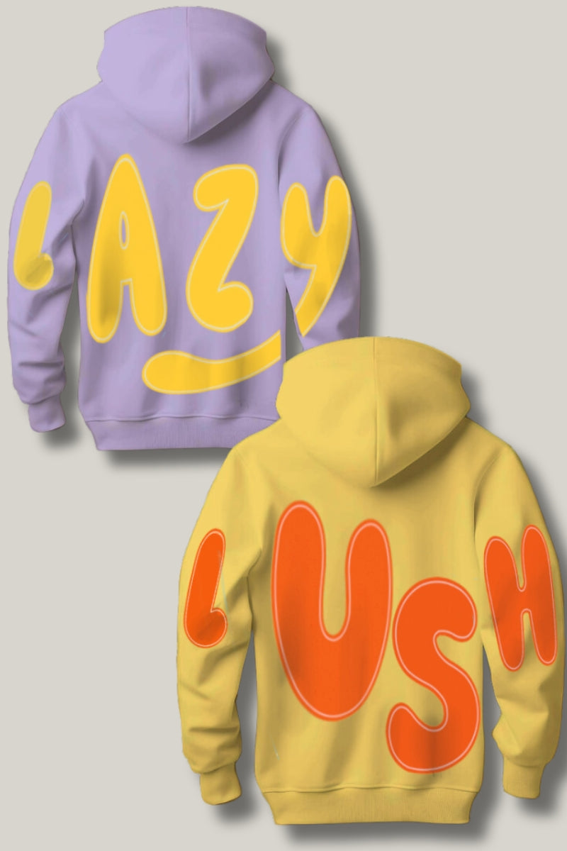 Lazy Lush Signature Oversized Drop Shoulder Hoodies - Pack of 2