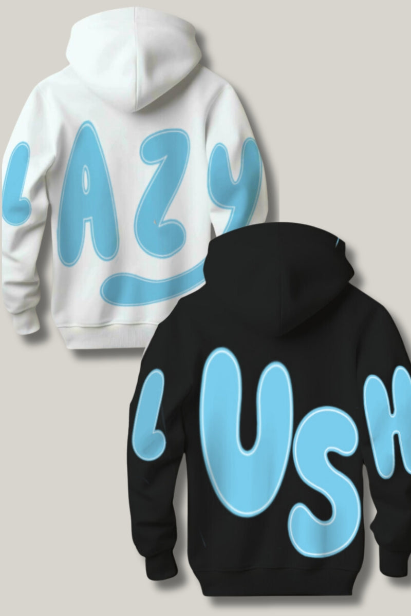 Lazy Lush Signature Oversized Drop Shoulder Hoodies - Pack of 2