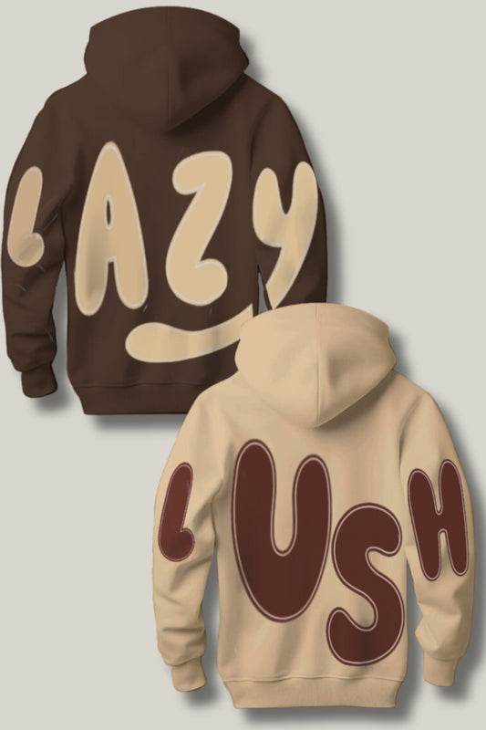 Lazy Lush Signature Oversized Drop Shoulder Hoodies - Pack of 2