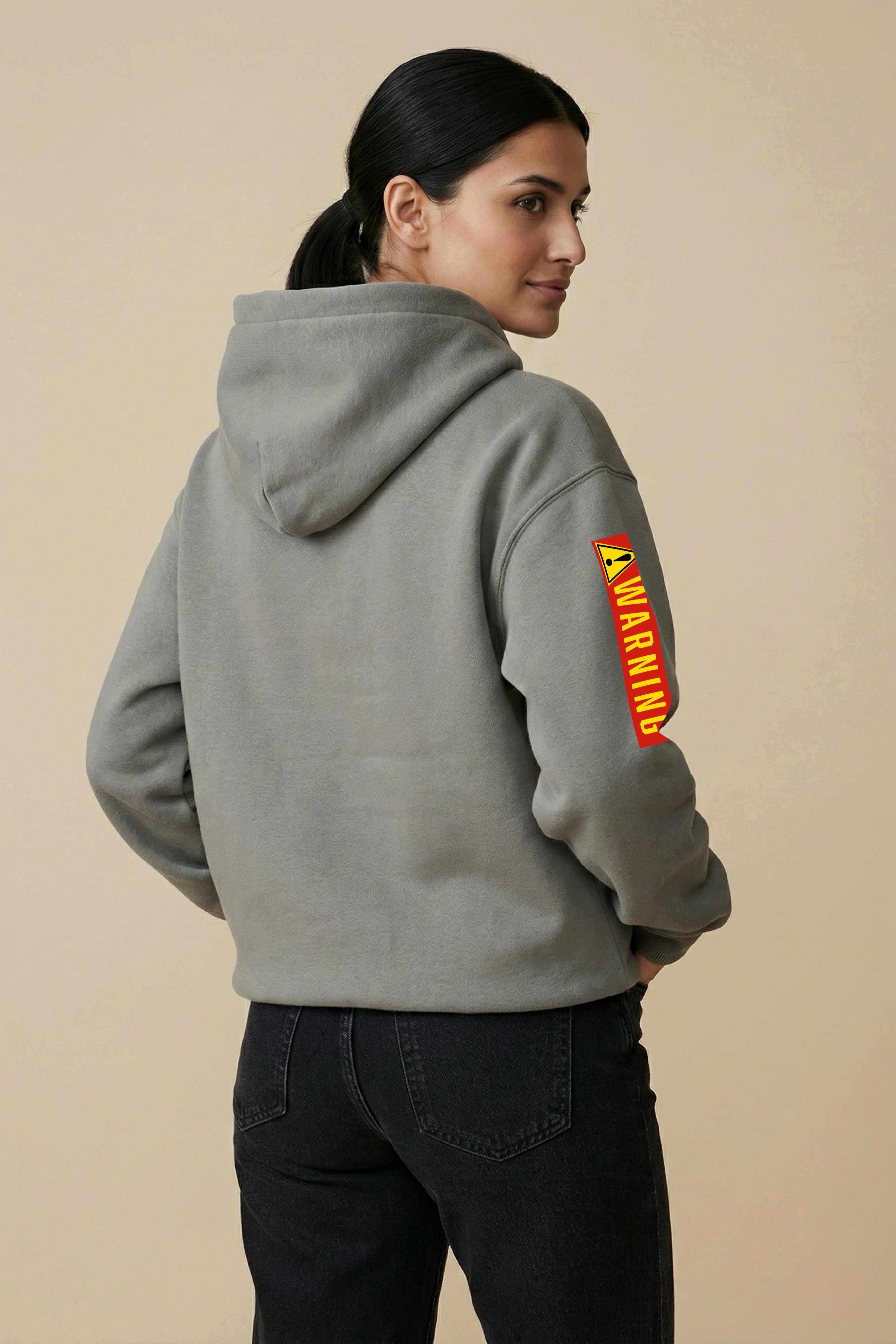 Warning Oversized Drop Shoulder Hoodies - Pack of 2