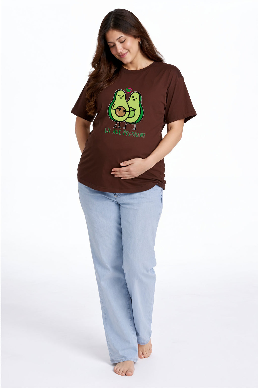 We're Pregnant Avocado Oversized Tee