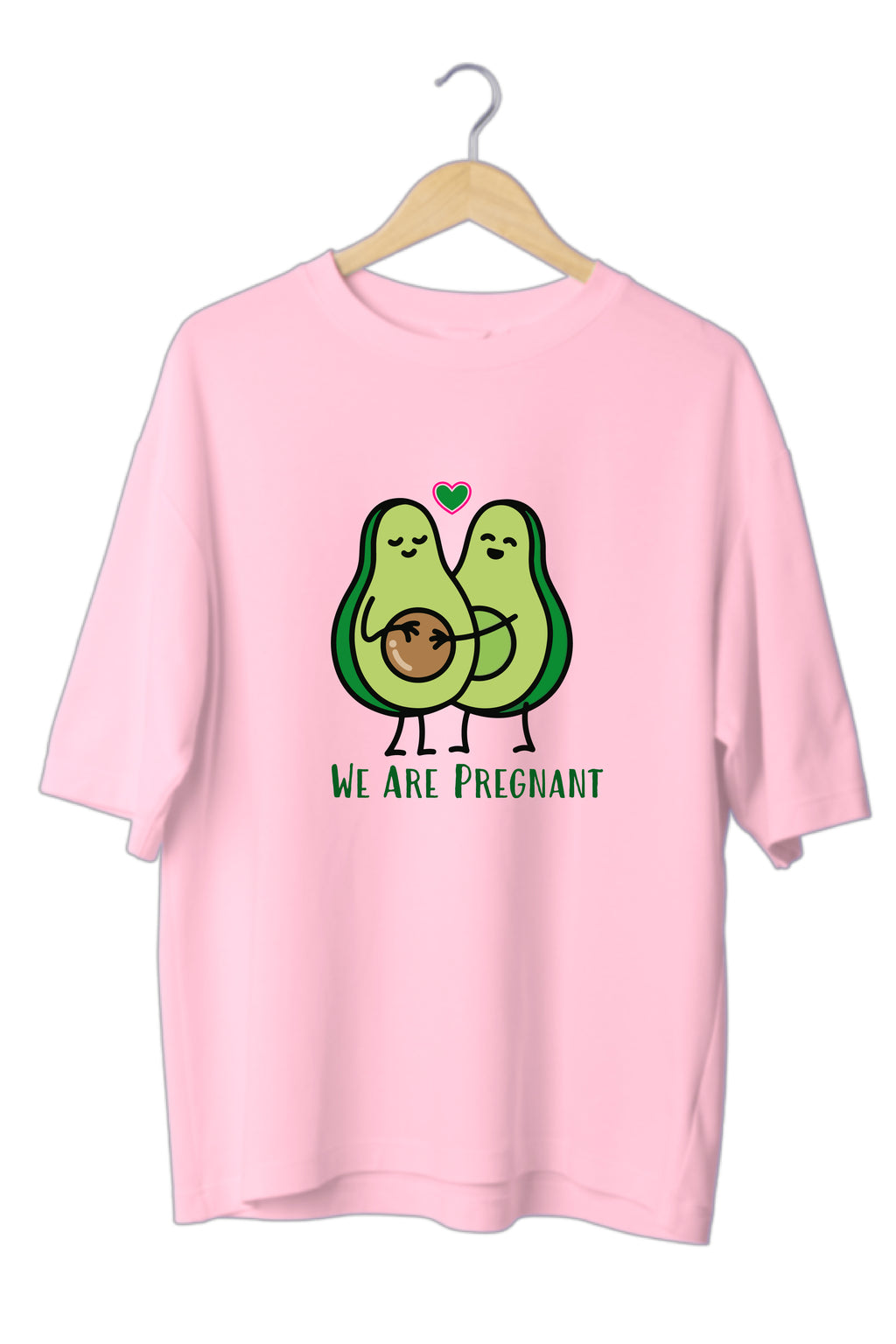 We're Pregnant Avocado Oversized Tee