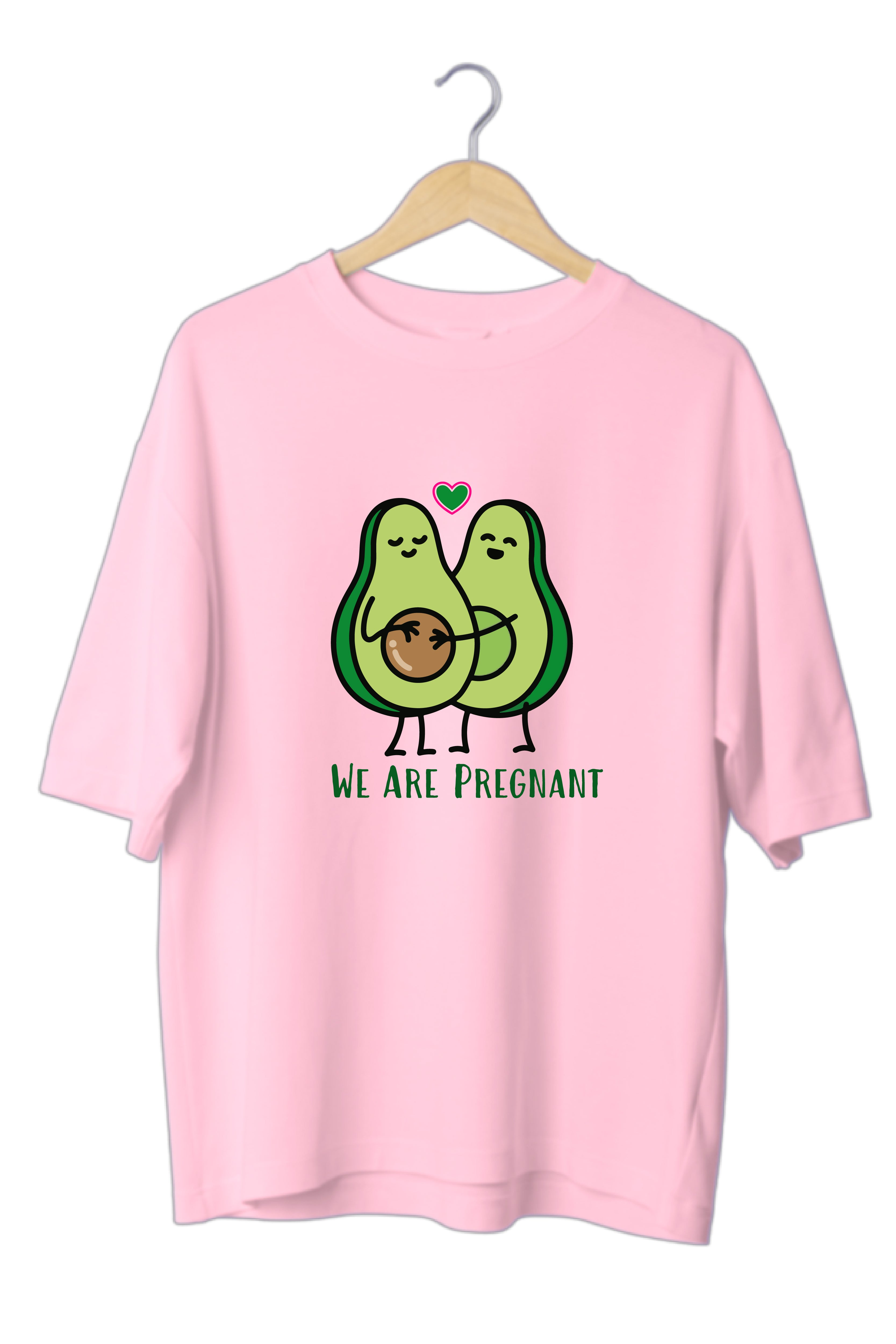 We're Pregnant Avocado Oversized Tee