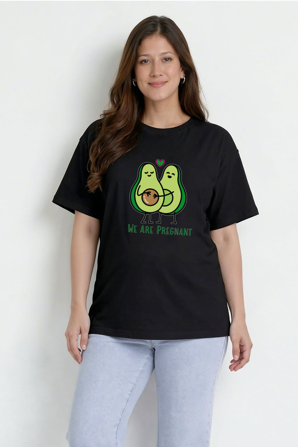 We're Pregnant Avocado Oversized Tee