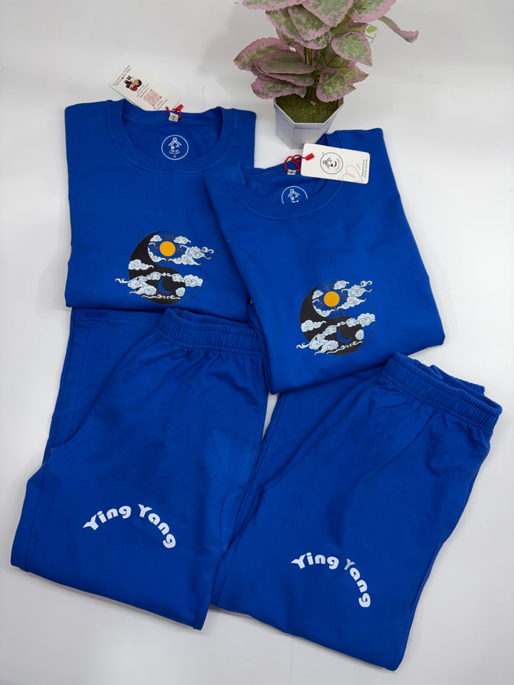 Ying Yang Couple Co-Ord Set With Joggers (Pack of 2)