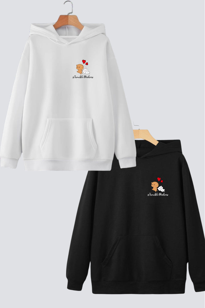 Trouble Oversized Drop Shoulder Hoodies - Pack of 2