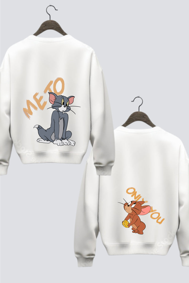 Tom & Jerry 'Me & You' Couple Unisex Sweatshirts - Pack of 2