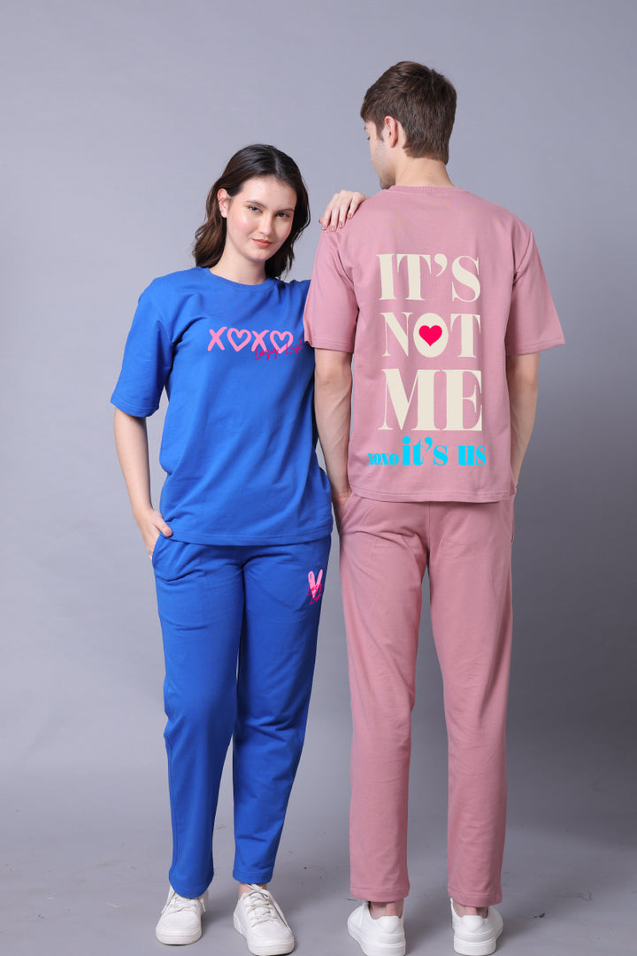 Xoxo It's Not Me Couple Co-Ord Set With Joggers (Pack of 2)