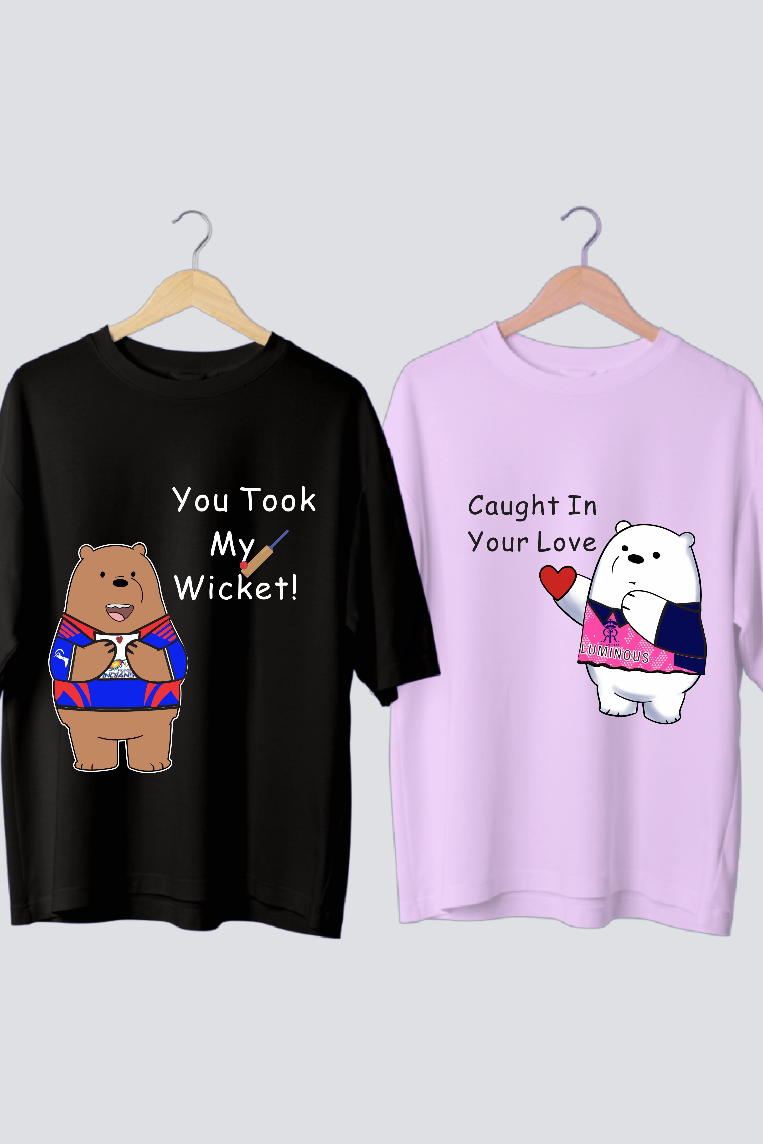 MI x RR Love Match Oversized Couple Tees - Pack of 2